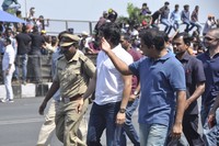 Nagarjuna and Nagachaitanya at Red Bull F1 Showrun